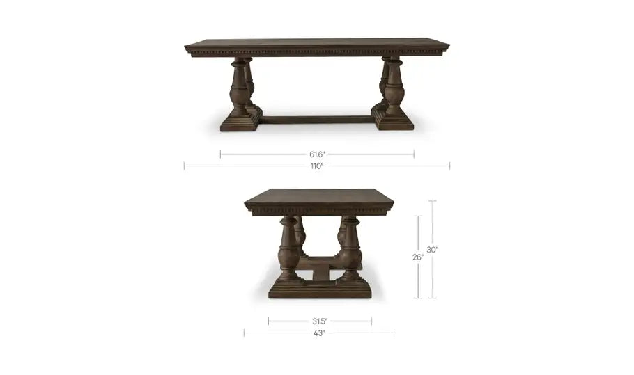 Everson Dining Table Brown