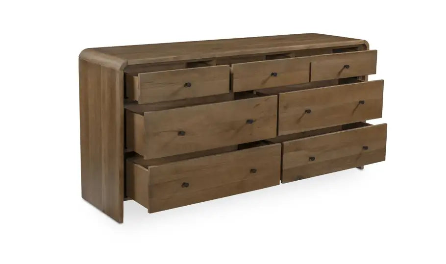 Riley 7 Drawer Dresser Oak