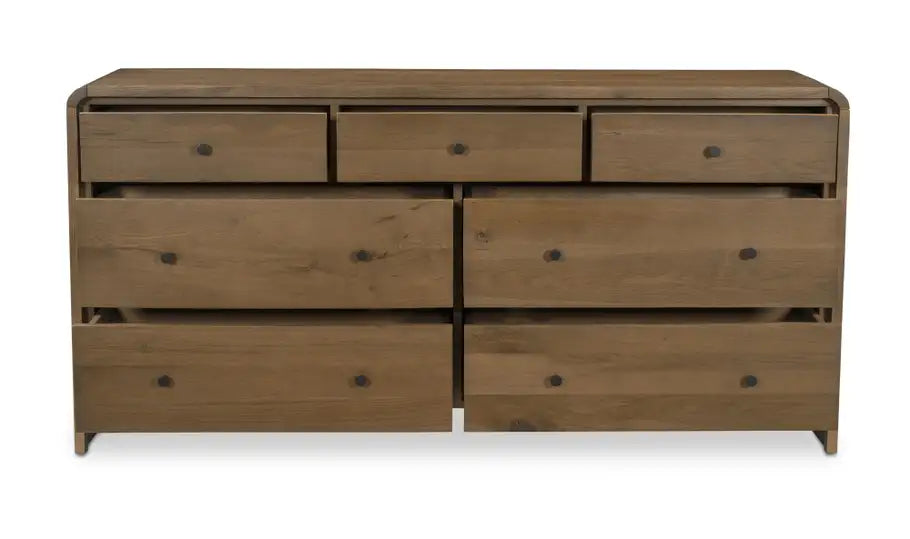 Riley 7 Drawer Dresser Oak