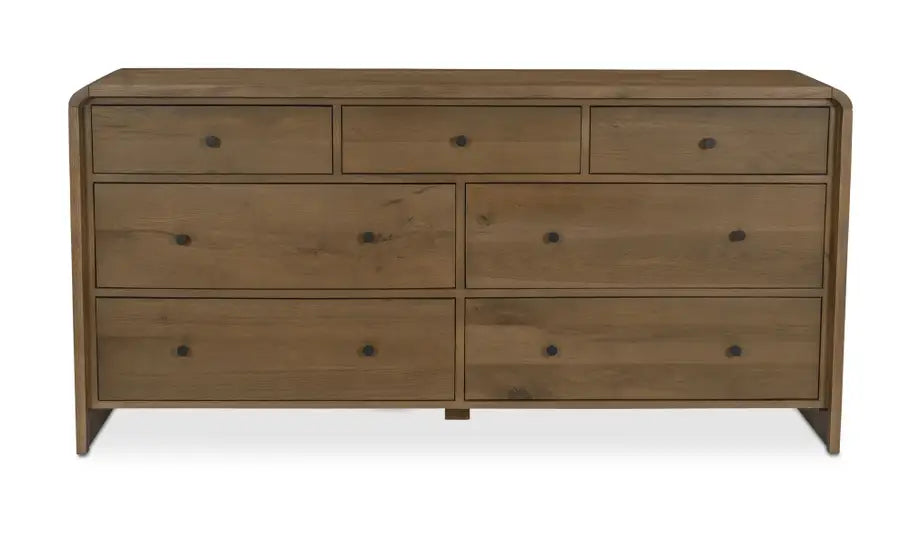 Riley 7 Drawer Dresser Oak