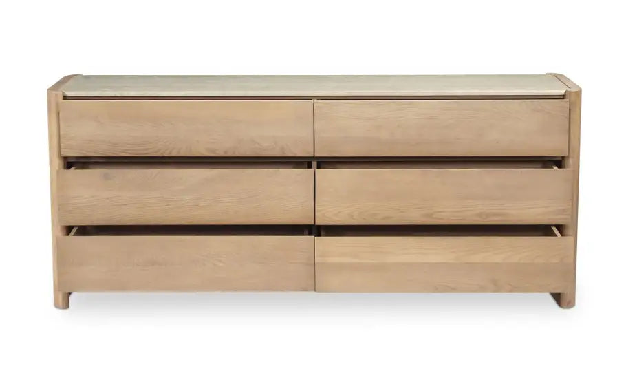 Lane 6 Drawer Dresser Natural