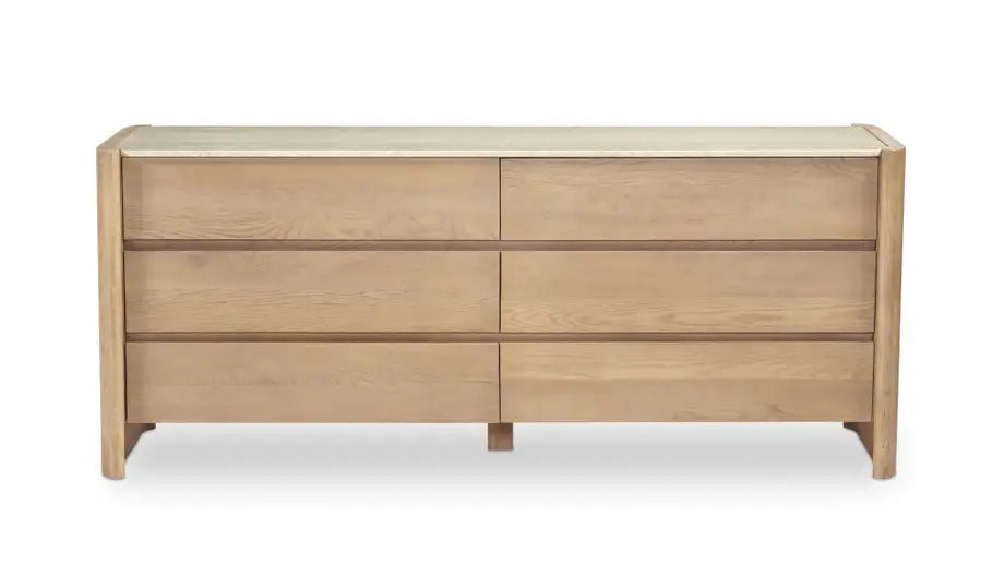 Lane 6 Drawer Dresser Natural