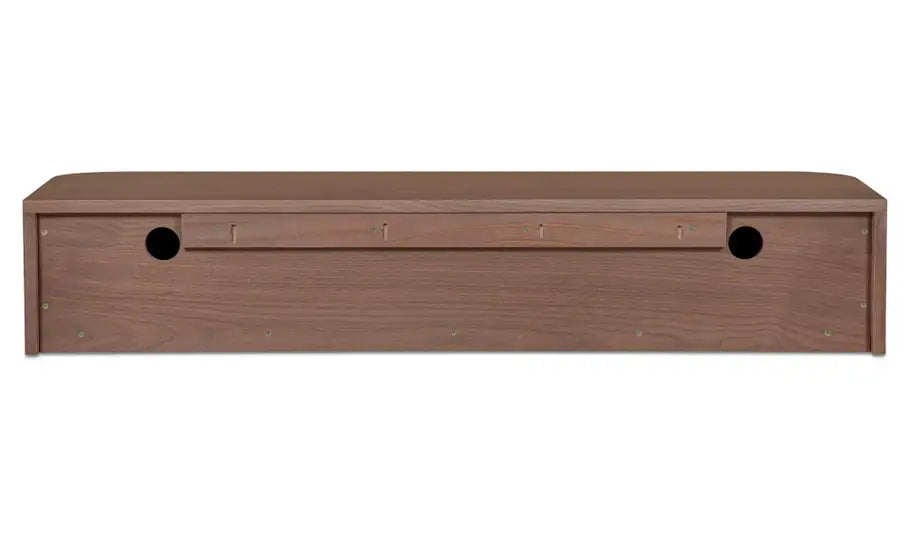 Round Off Floating Console Table Walnut