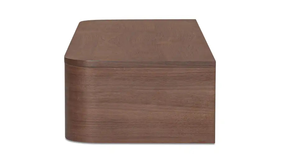 Round Off Floating Console Table Walnut