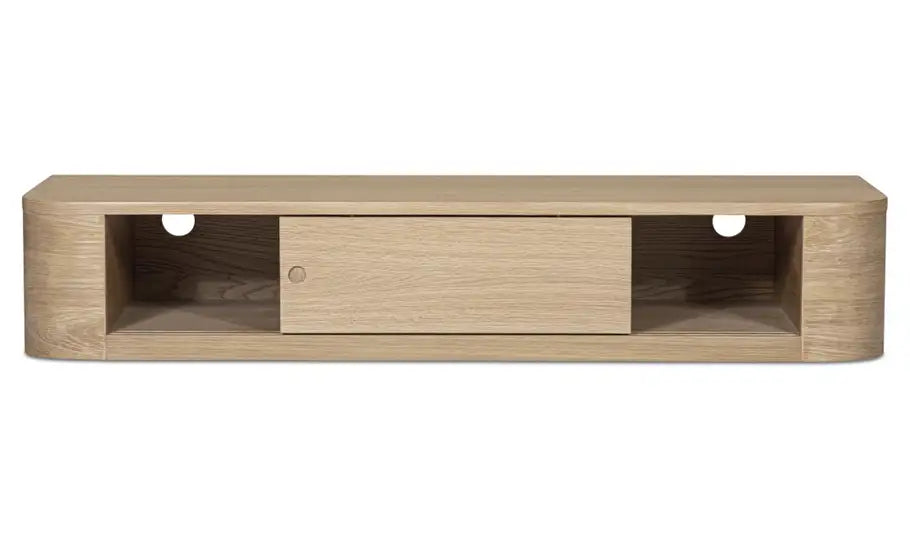 Round Off Floating Console Table Natural