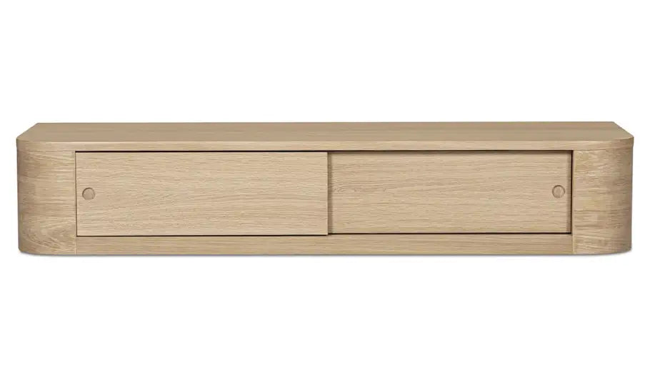 Round Off Floating Console Table Natural