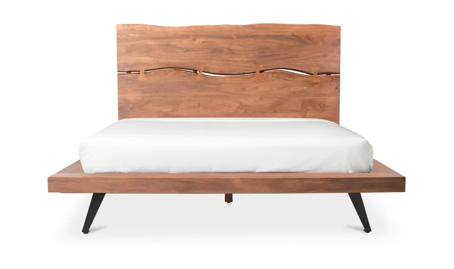 Madagascar Platform Bed Queen Brown