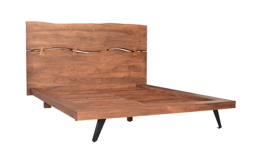 Madagascar Platform Bed King Brown
