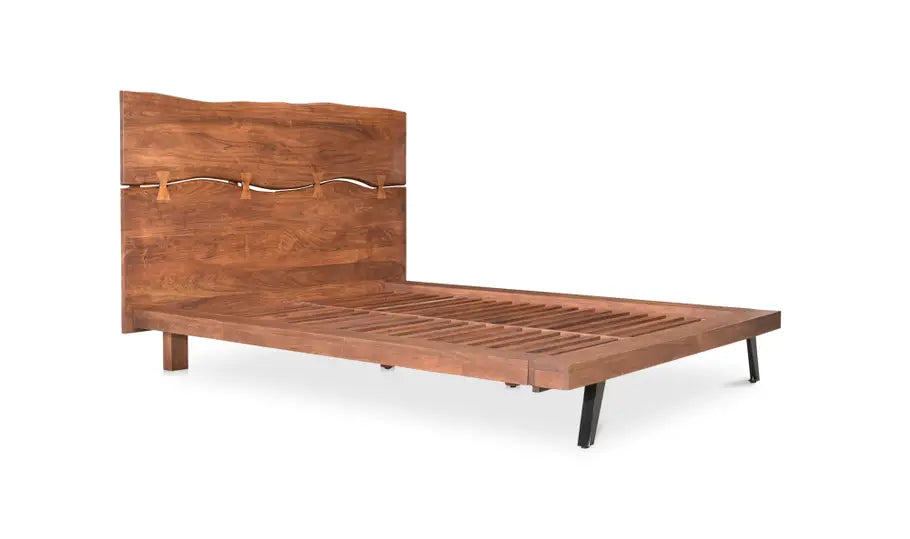 Madagascar Platform Bed King Brown