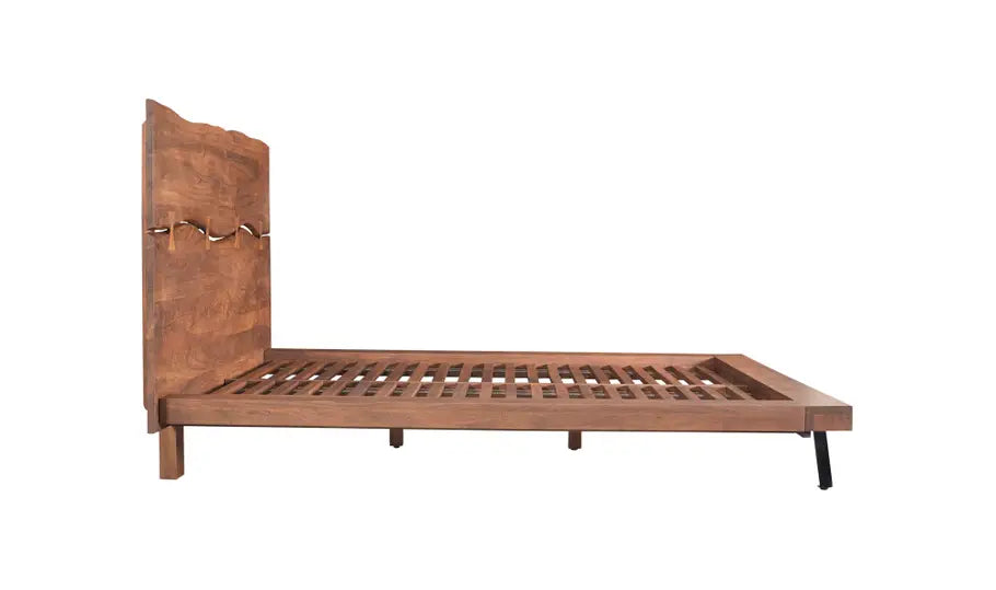 Madagascar Platform Bed King Brown