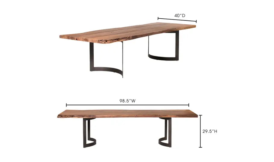 Bent Small Dining Table Brown