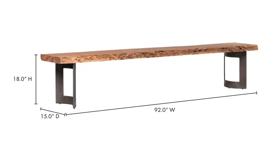 Bent Bench Small Brown