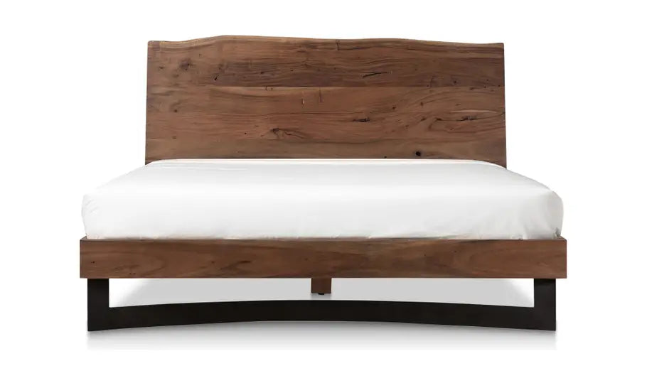 Bent Queen Size Bed Brown