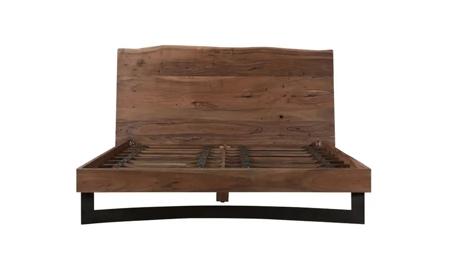 Bent Queen Size Bed Brown