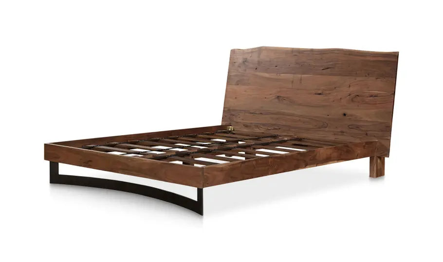 Bent Queen Size Bed Brown