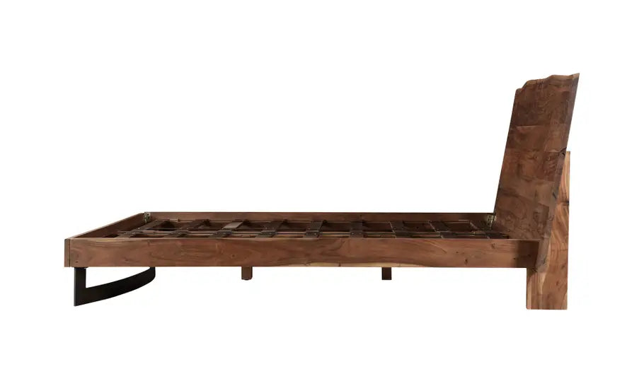 Bent Queen Size Bed Brown
