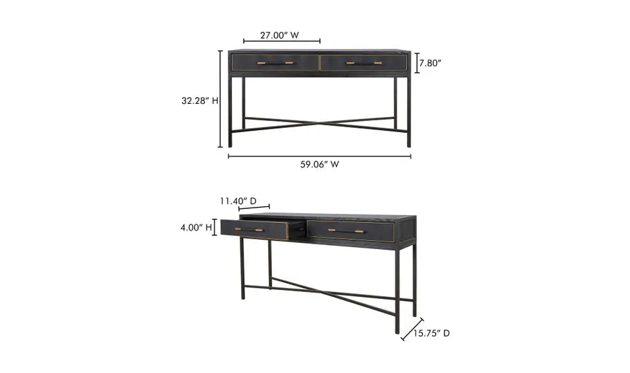 Mako Console Table Black