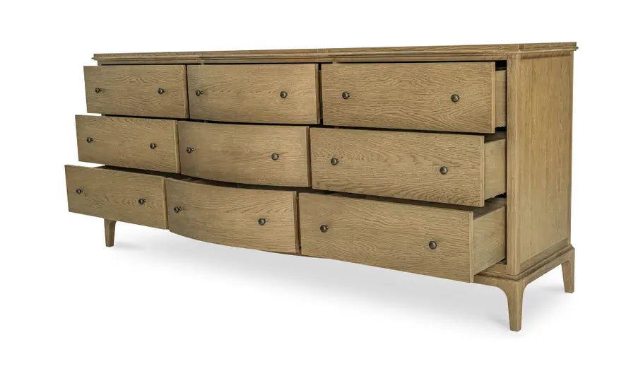 Sadie 9 Drawer Dresser Brown