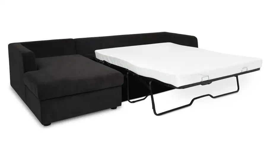 Burrow Sleeper Sectional With Storage Chaise Black