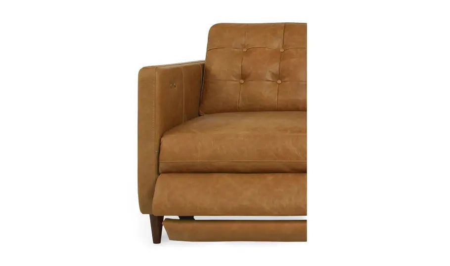 Bridgers Power Recliner Chair Tan Leather