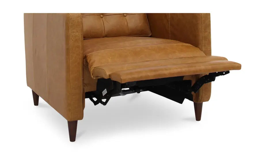 Bridgers Power Recliner Chair Tan Leather