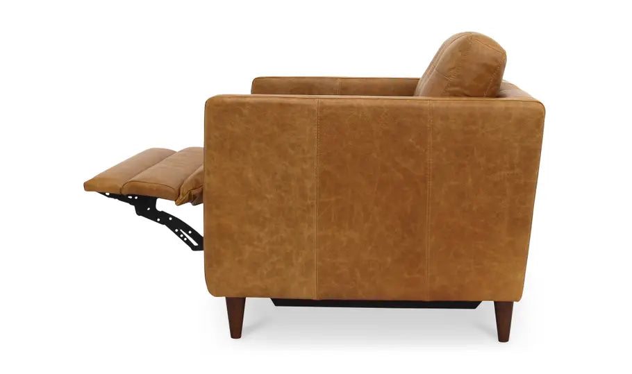 Bridgers Power Recliner Chair Tan Leather