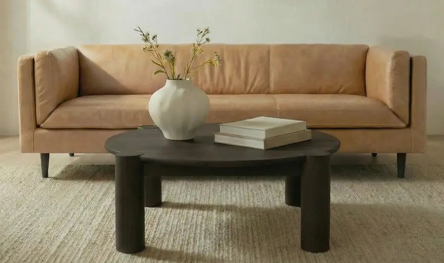 Woods Sofa Tan Leather