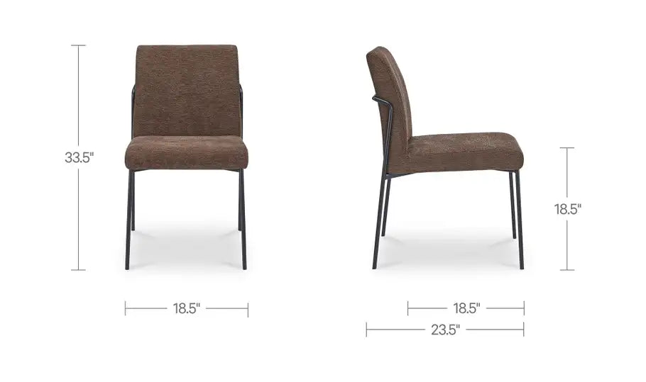 Danny Dining Chair Dark Brown Set of Two