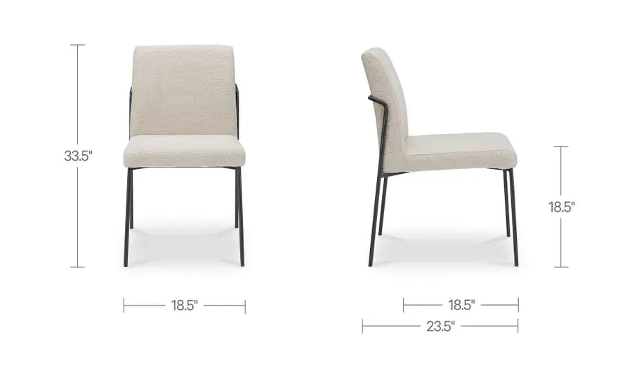 Danny Dining Chair Ivory Set of Two