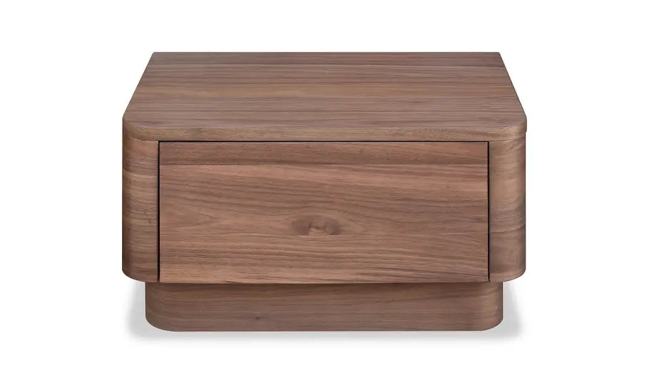 Round Off Small Nightstand Walnut