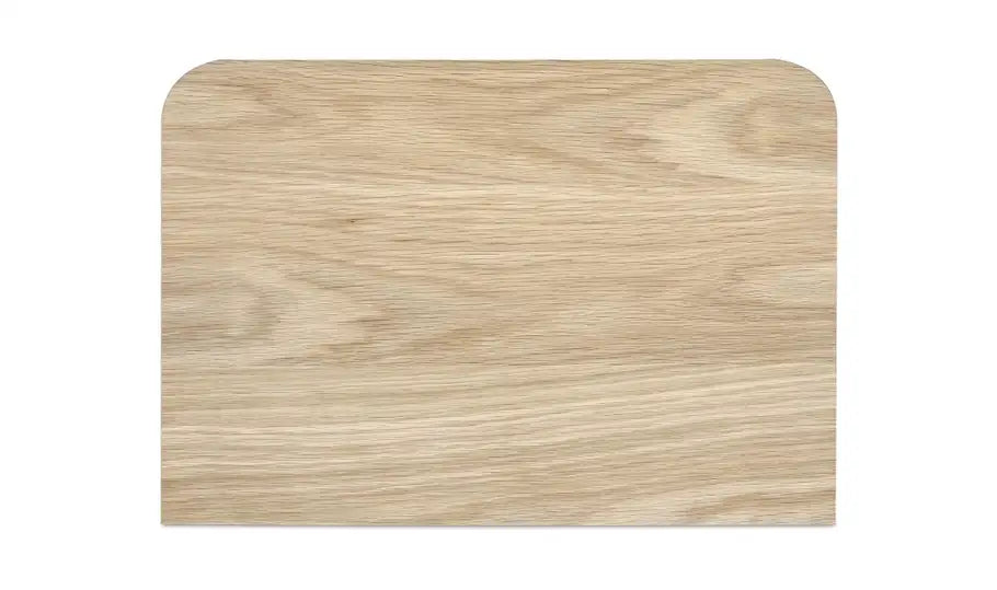 Round Off Small Nightstand Light Oak Brown