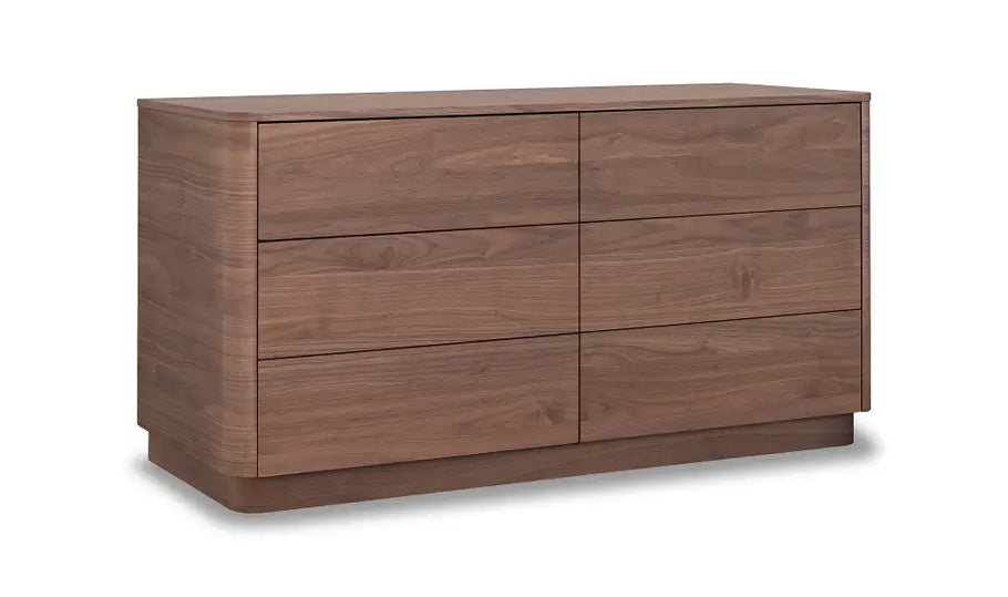 Round Off Dresser Walnut Brown