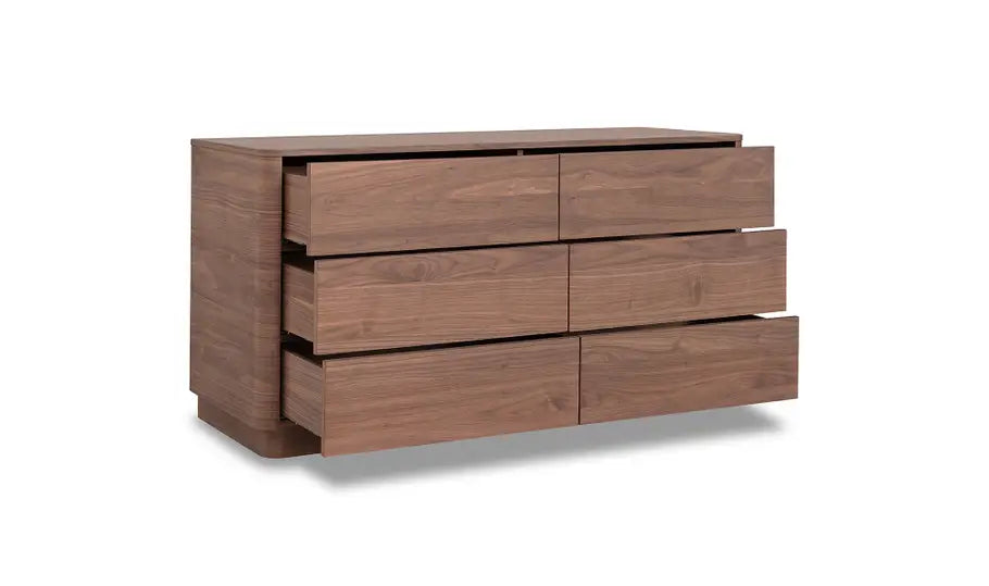 Round Off Dresser Walnut Brown