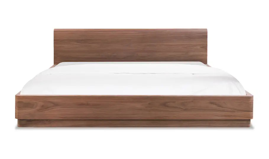 Round Off King Bed Walnut Brown