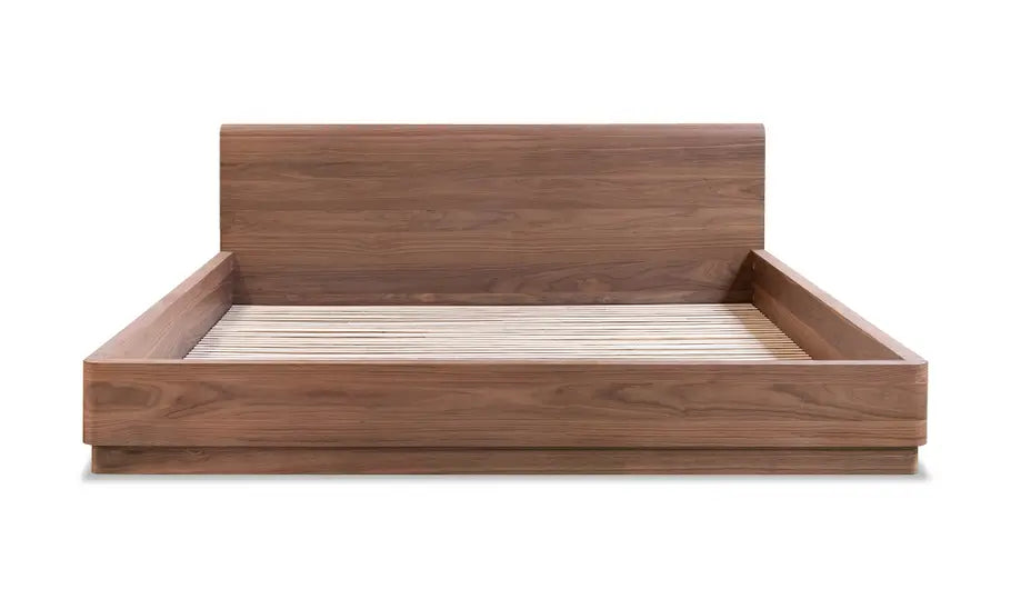 Round Off King Bed Walnut Brown