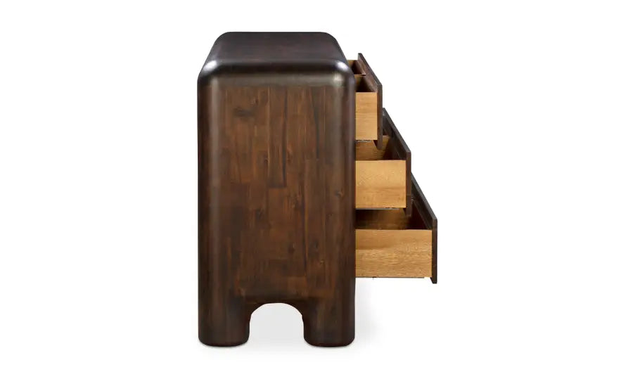Rowan 6 Drawer Dresser Dark Brown