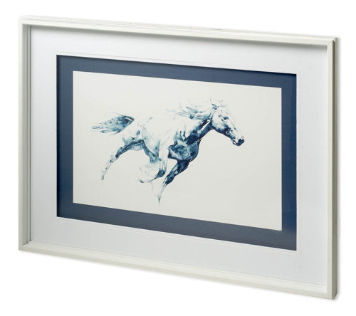 Sapphire Gallop I | Framed Horse Art