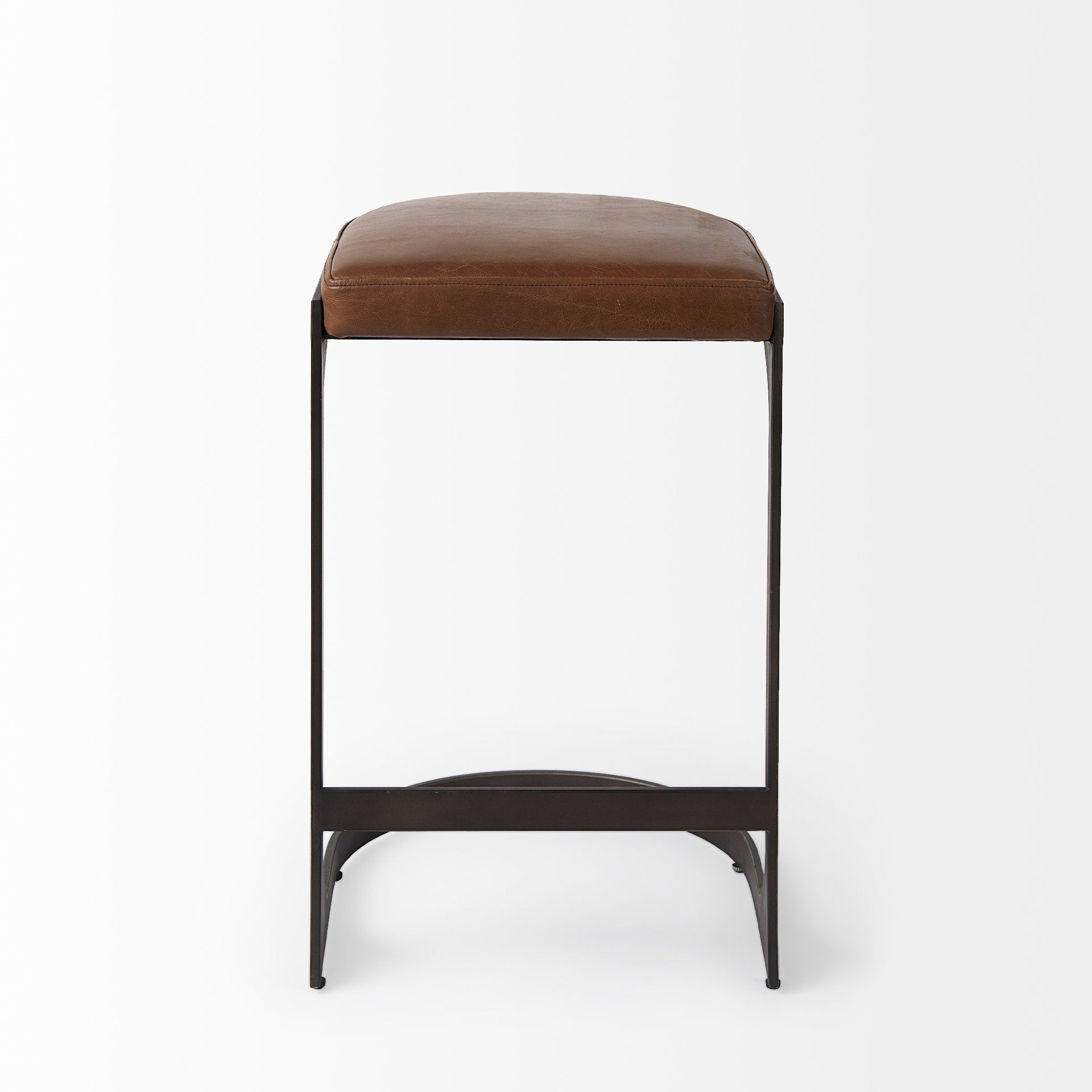 Tyson Counter/Bar Stool- Brown Leather