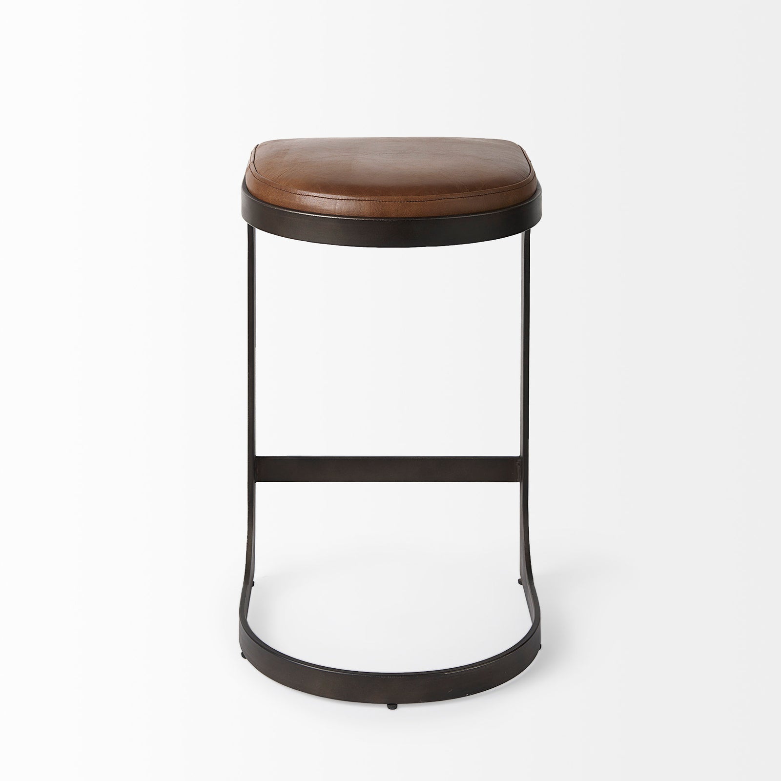 Tyson Counter/Bar Stool- Brown Leather