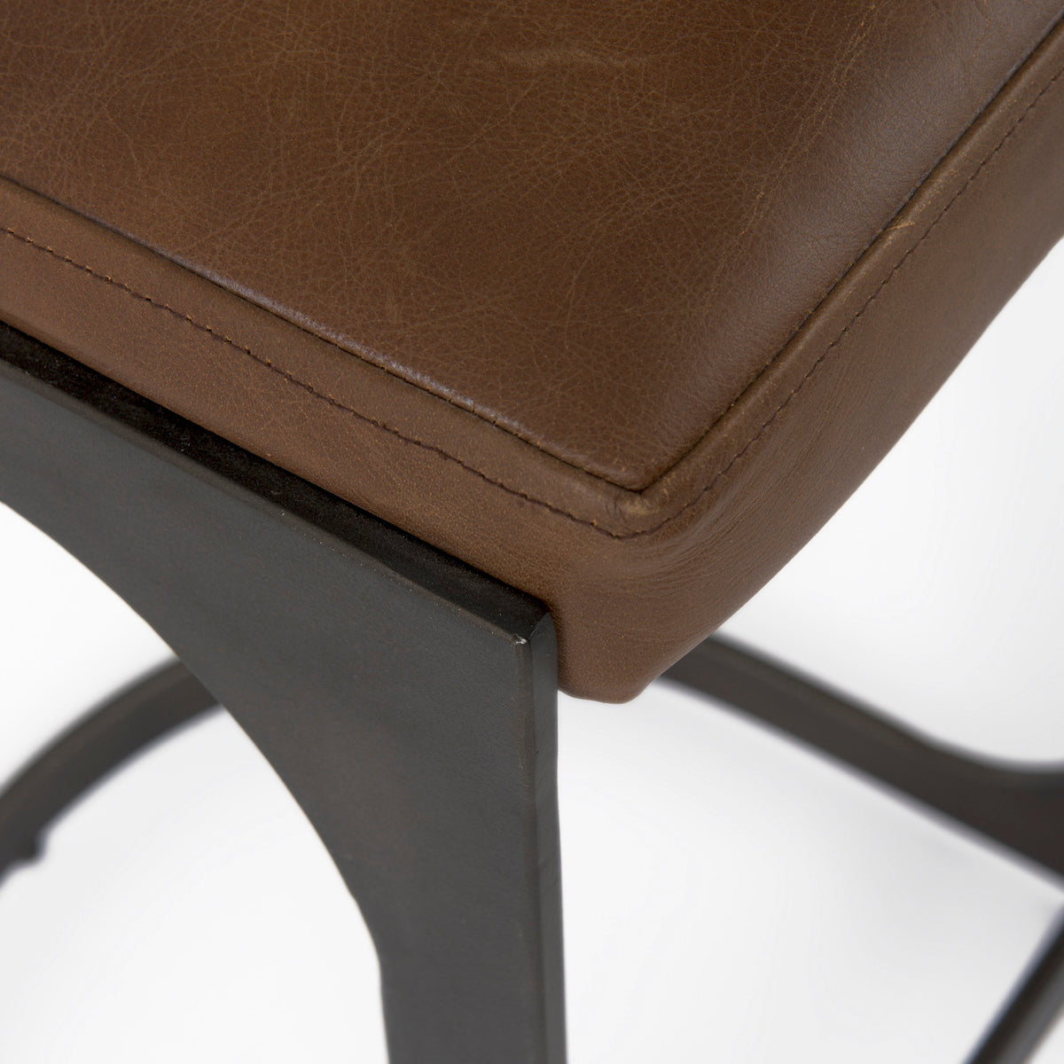 Tyson Counter/Bar Stool- Brown Leather