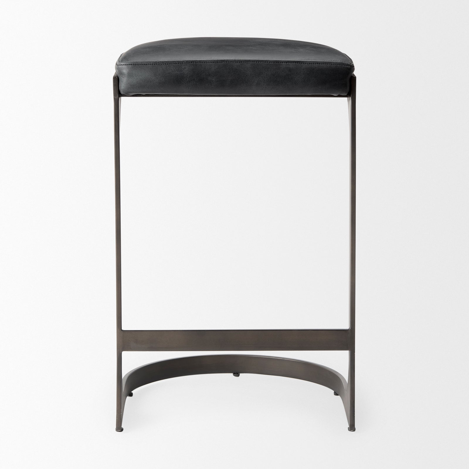 Tyson Counter/Bar Stool- Black Leather