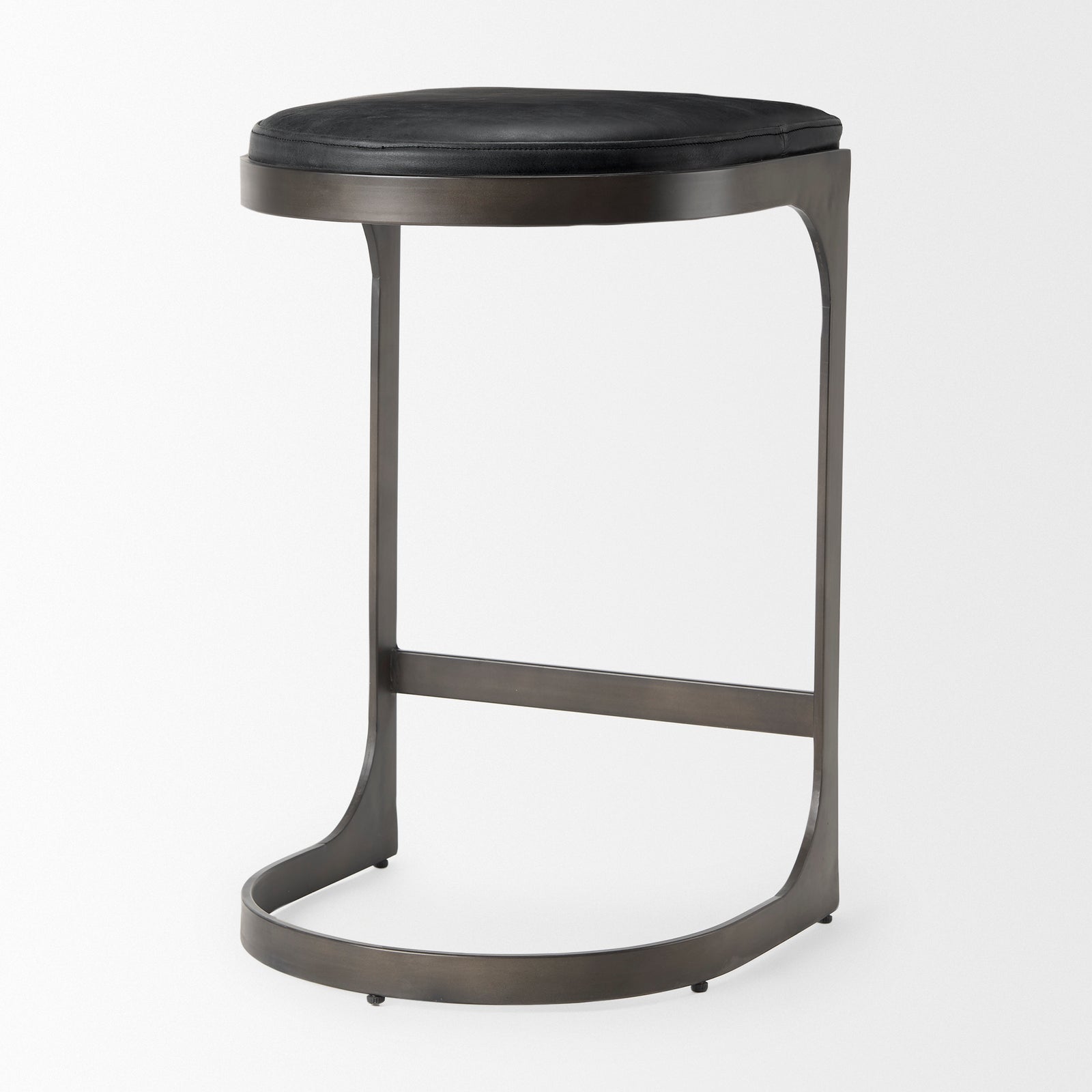 Tyson Counter/Bar Stool- Black Leather