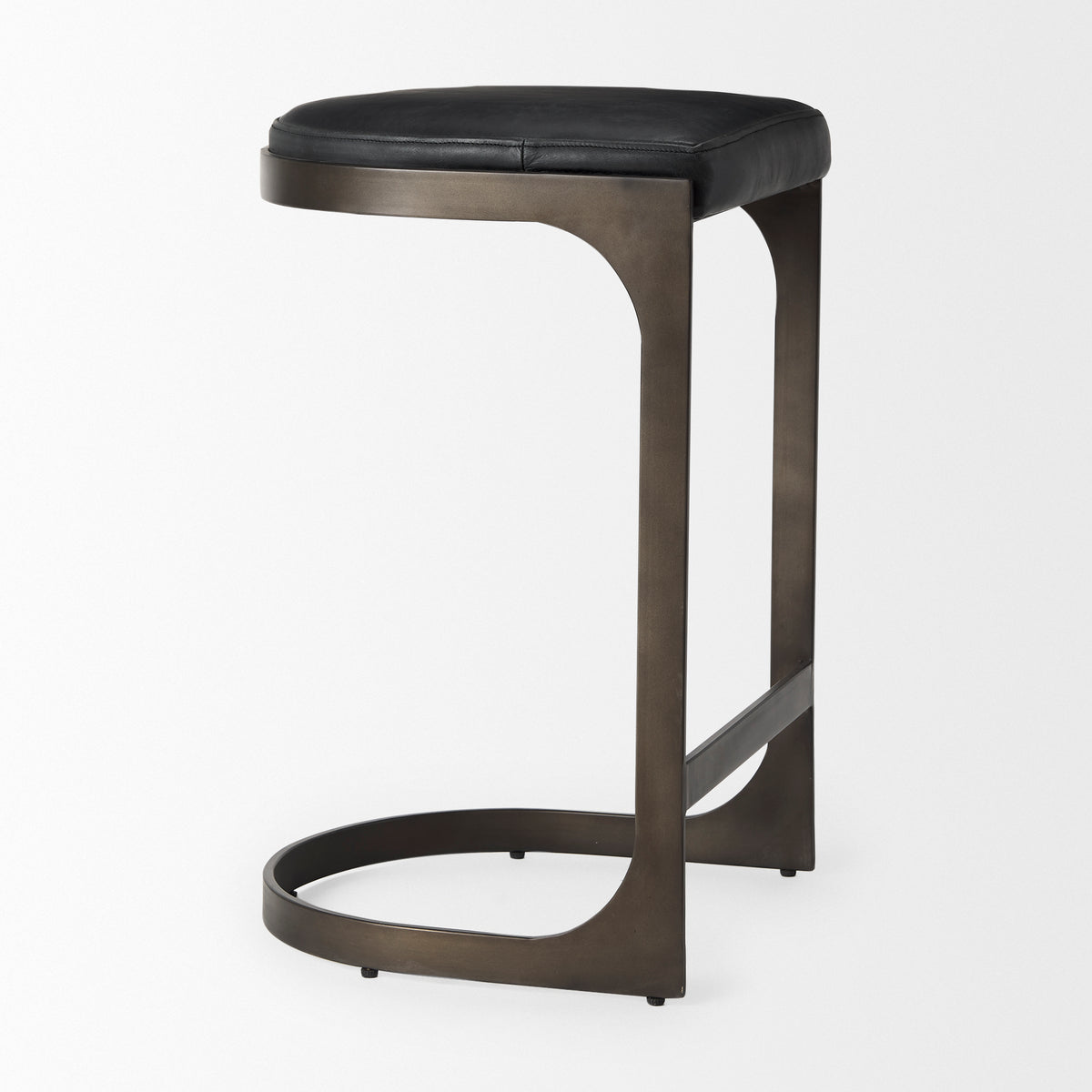 Tyson Counter/Bar Stool- Black Leather