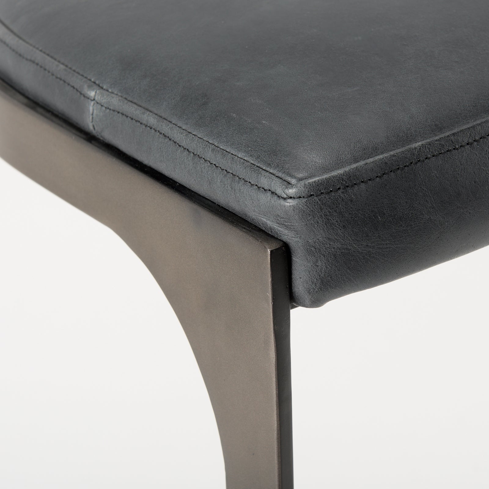 Tyson Counter/Bar Stool- Black Leather