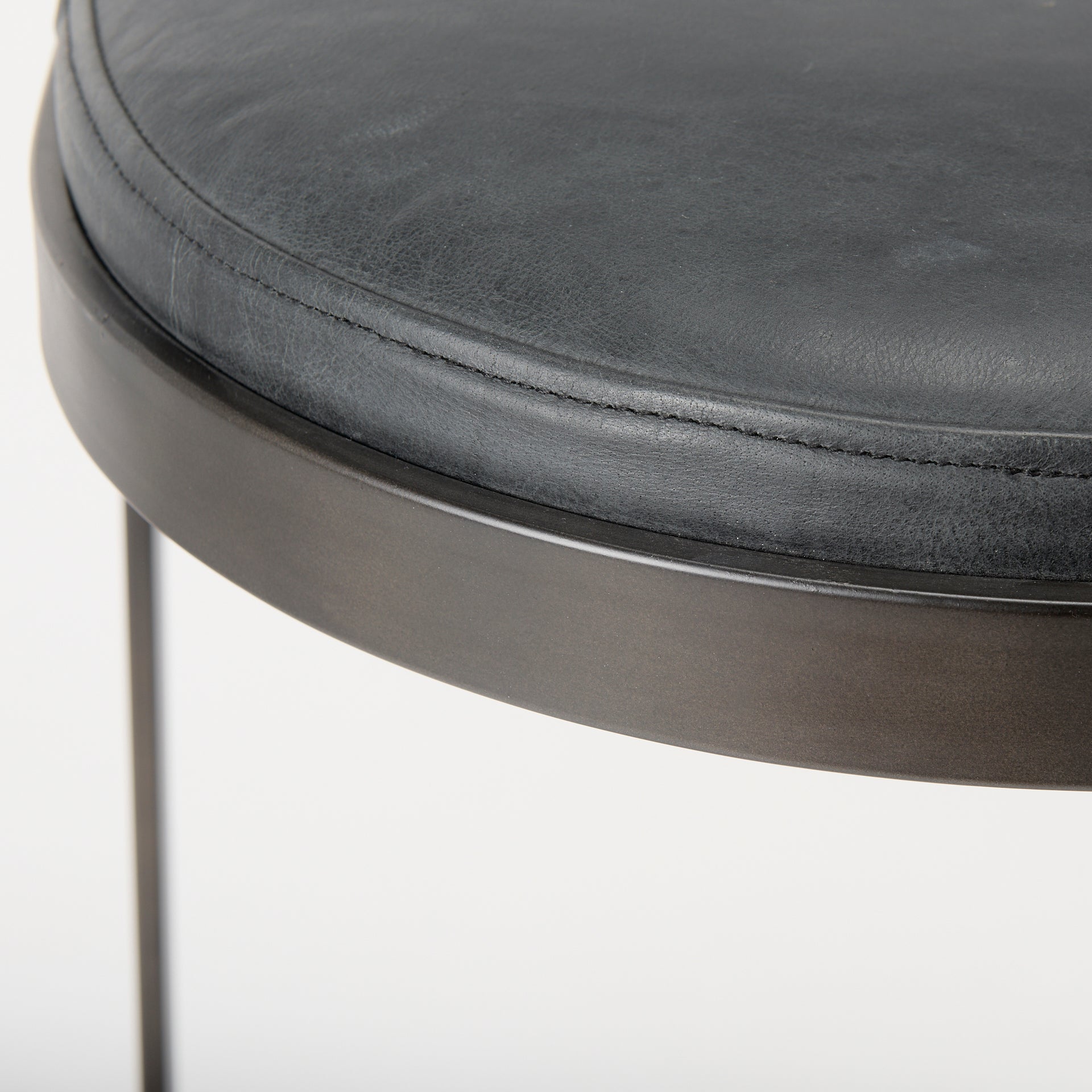 Tyson Counter/Bar Stool- Black Leather
