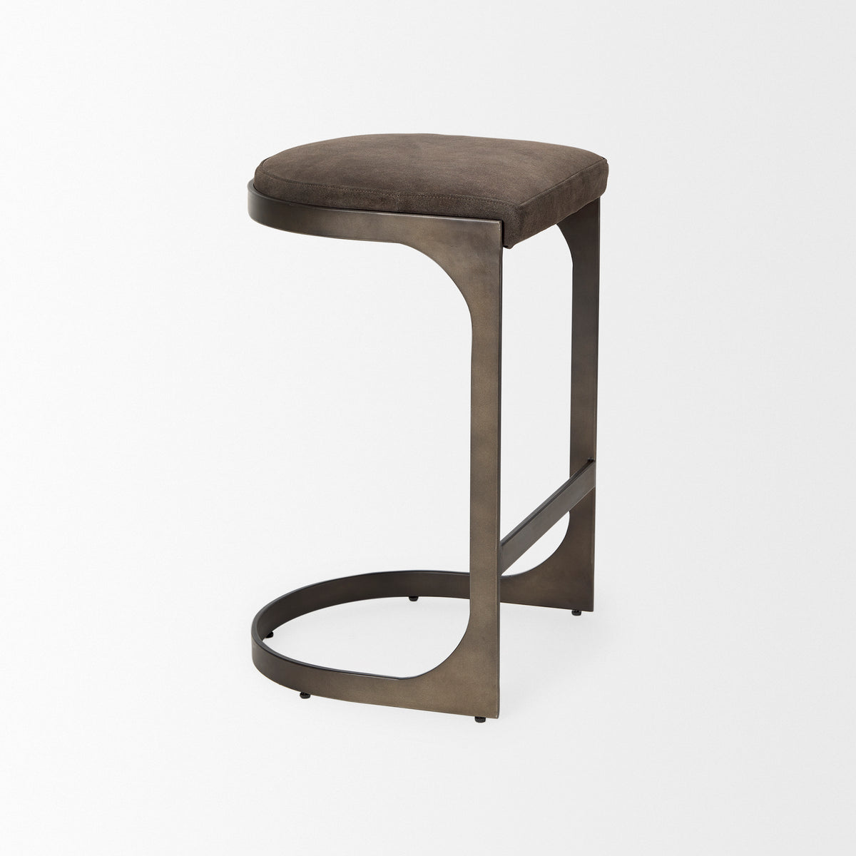 Tyson Counter/Bar Stool- Grey Suede