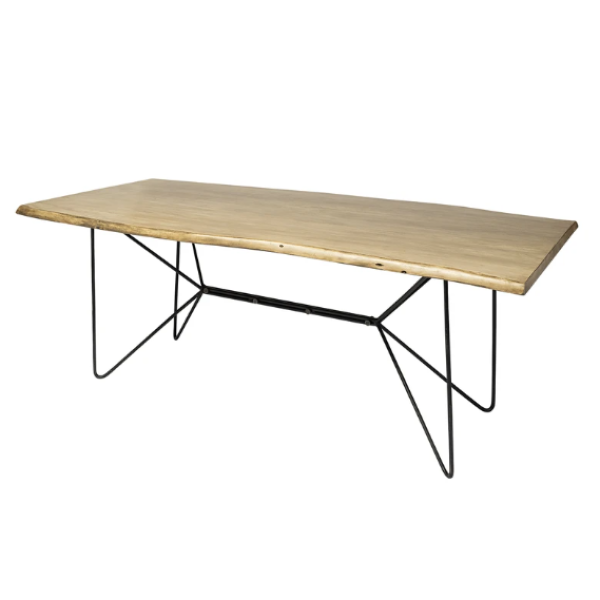 Papillion Live Edge Dining Table | Kitchen Table - Blonde Finish