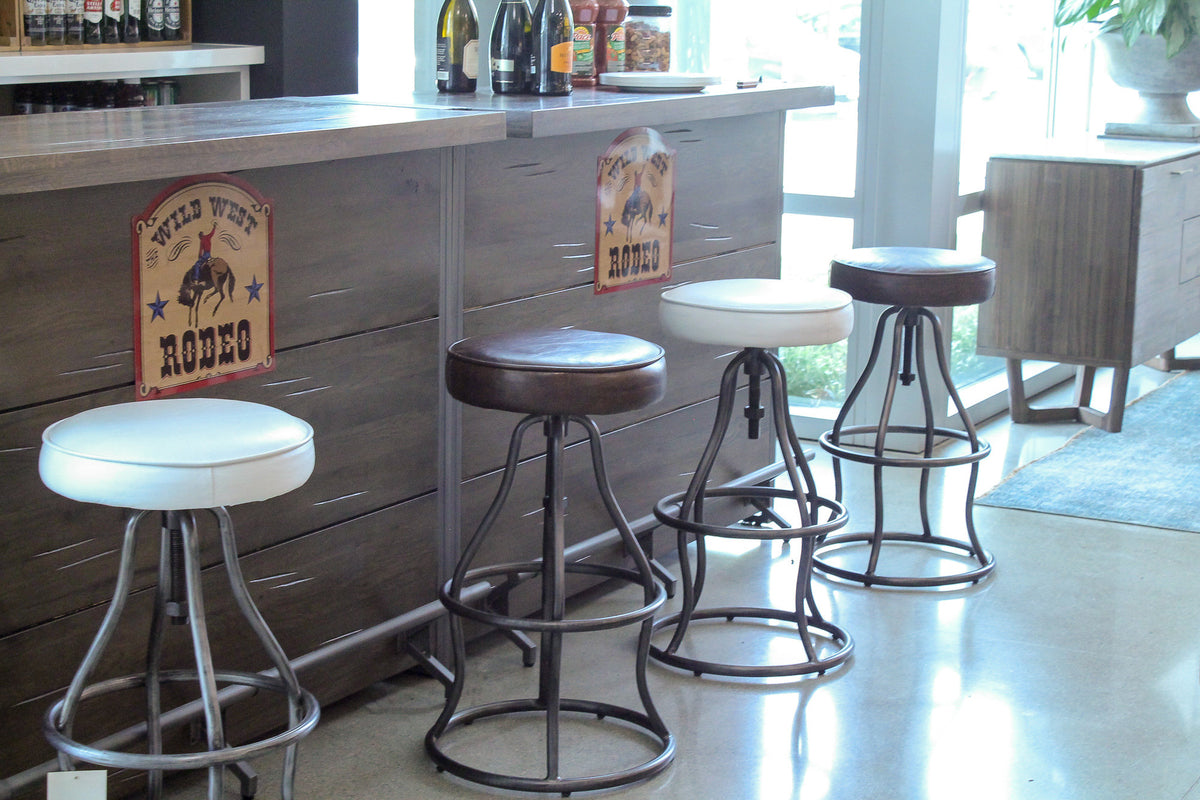 Bowie Counter/Bar Stool Distressed Brown Leather