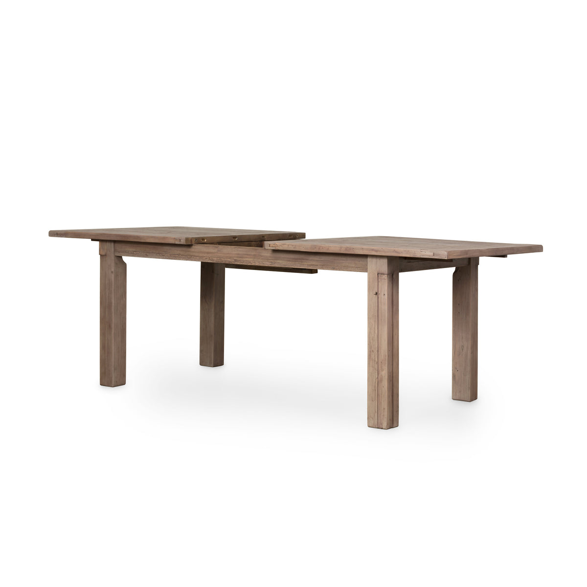 Farmhouse Collection Extendable Dining Table in Rustic Sundried Ash