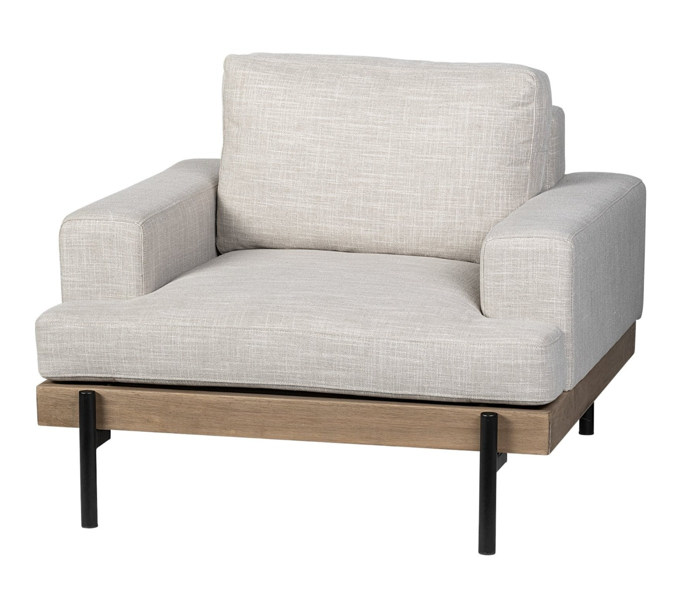 Colburne Arm Chair Linen Beige Fabric